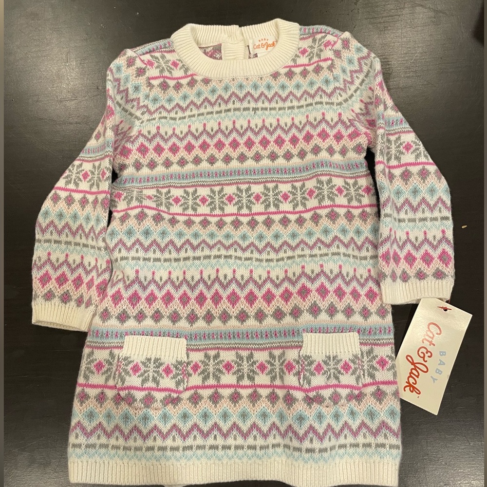Girls Sweater Dress with bloomers - 6 to 9 months